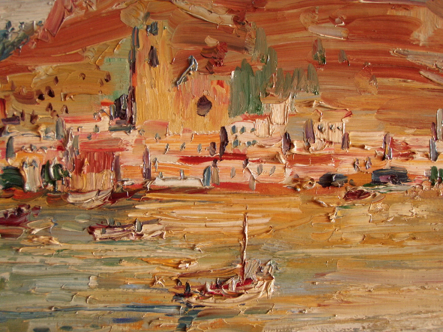 Albert Fessler (1908 - 1978) - Bucht von Cadaques 1964 - Detail