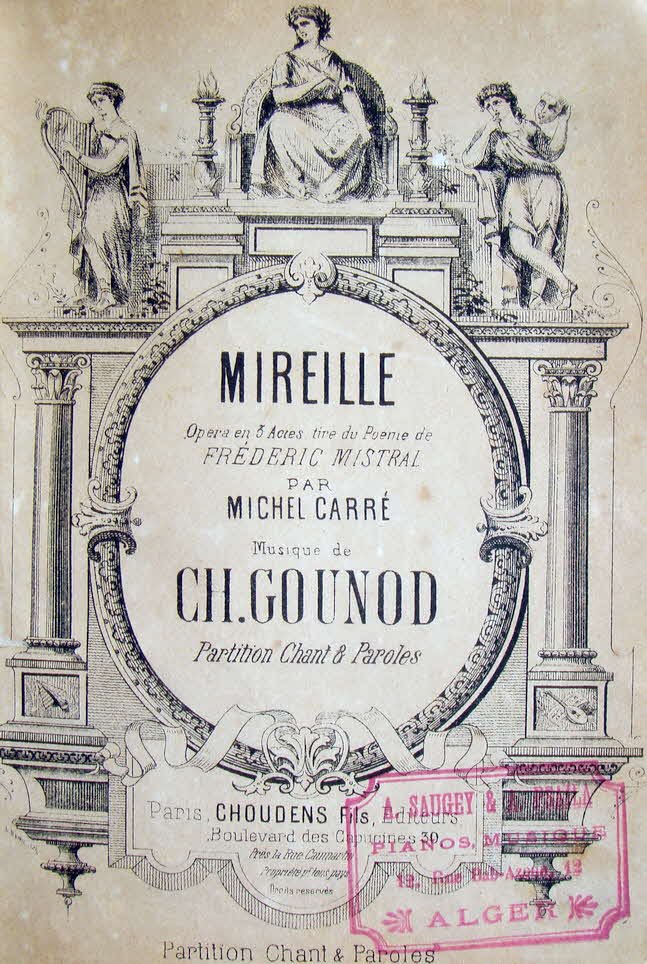 Charles Fran�ois Gounod (* 17. Juni 1818 in Paris; � 18. Oktober 1893 in Saint-Cloud) war ein franz�sischer Komponist.

Mireille Erstauff�hrung 1864 - 39 € mtl./K 350 €