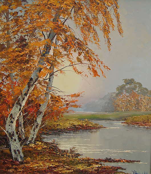Hans Kalischke - Herbstlaub um 1990 - 80 x 70 cm - 39 € mtl./K 450 €